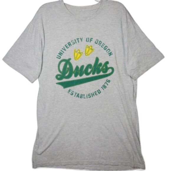 Ducks NCAA T-Shirt Large University Of Oregon Established 1876 Gray No Tag - Picture 1 of 9